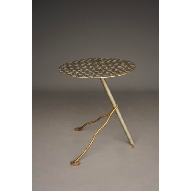 Postmodern Industrial Metal Garden Table, 1980s For Sale - Image 11 of 12