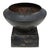 An antique cast iron garden urn, created in the manner of Fiske and dating to circa 1900. This robust piece features a...