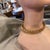 A 2000s Costume Jewelry Gilt Metal Italian Choker Necklace For Sale - Image 14 of 14