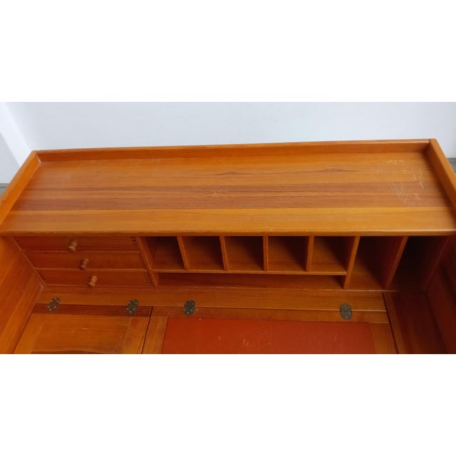 1970s Pine Desk and Chair by Andreas Hansen for Hadsten Träindustri, 1970s, Set of 2 For Sale - Image 5 of 16