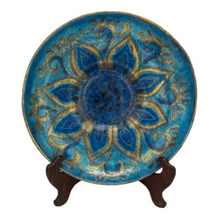 Art Nouveau Ceramic Sunflower Platter by Edith Varian Cockcroft C. 1930 For Sale