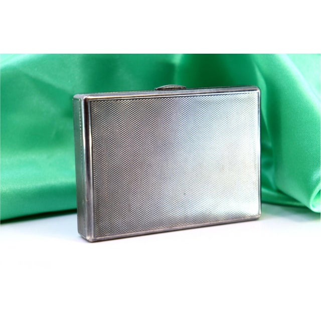 Silver Toiletry Box with Mirror, Lipstick Holder and Powder Container, in Good conditions.