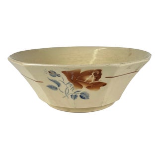 20th Century Salad Bowl with Floral Motif from Sarreguemines, 1920s For Sale