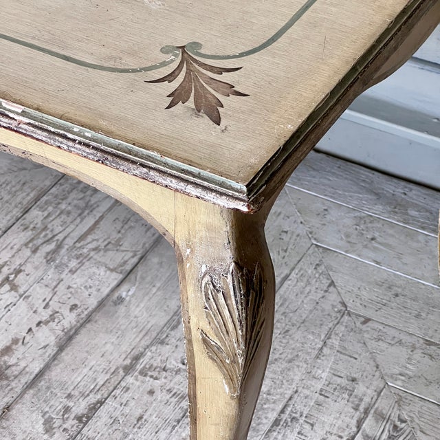Cream Louis XV Revival French Painted and Gilded Dining Table, 1920s For Sale - Image 8 of 12