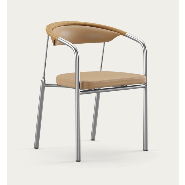 Contemporary Chairman Chair in Oak with Upholstery in Sand by Henrik Tengler for One Collection For Sale - Image 3 of 15