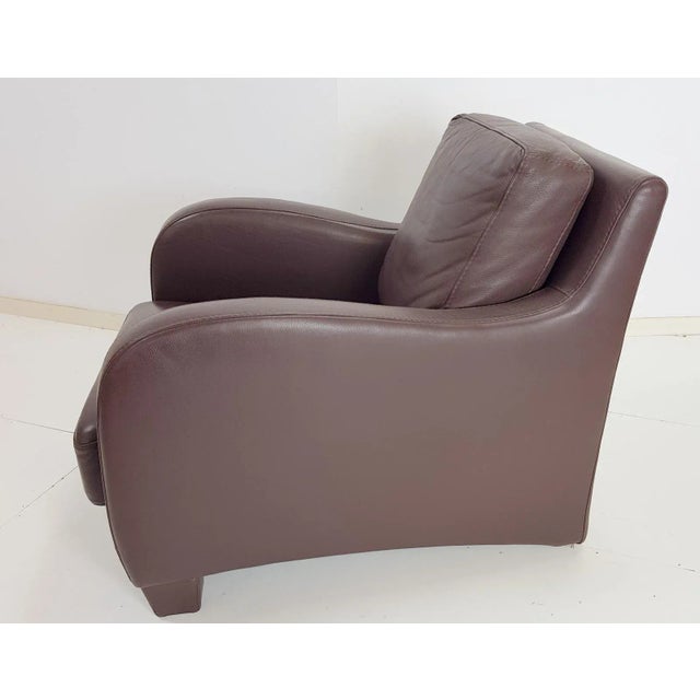 Italian Modern Brown Leather Armchair from Musa Design, 2000s For Sale - Image 6 of 14
