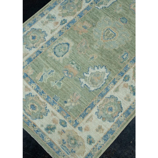 Turkish Turkish Oushak Runner Rug 2'10" x 16'1" #17902 For Sale - Image 3 of 8