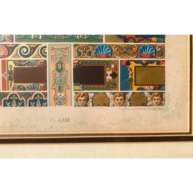 Original antique chromolithographs from an 1875 British printing of Auguste Racinet's "L'Ornement Polychrome." Auguste...
