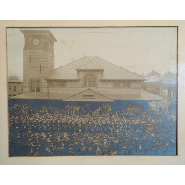 American 19th Century Photograph of Spanish American War Soldiers at Boston Lowell Railroad Depot For Sale - Image 3 of 11