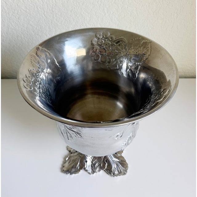2000 - 2009 Arthur Court Grapes & Leaves Champagne Bucket, Bottle Chiller, 2002 For Sale - Image 5 of 12