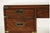 Campaign Vintage Sligh Campaign Pedestal Desk With Inlay Leather Top For Sale - Image 3 of 9
