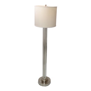 Restoration Hardware Glass Rods Floor Lamp on Chrome Base For Sale