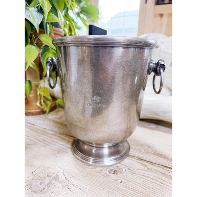 Vintage Silver Champagne & Ice Bucket From Tirrenia Italian Ocean Liner For Sale - Image 18 of 18