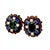 Contemporary 1950s Mid-Century Sapphire Diamond Enamel 14k Yellow Gold Earrings, A Pair For Sale - Image 3 of 5