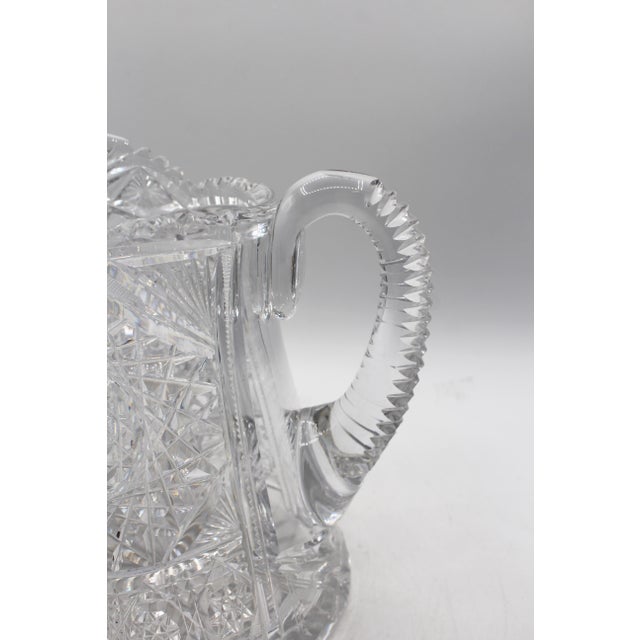 Early 20th Century Circa 1896-1916 American Brilliant Cut Glass Pitcher For Sale - Image 5 of 9
