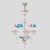 Venetian Murano Glass 3-Arm Chandelier with Flower Decor, 1990s For Sale - Image 9 of 9