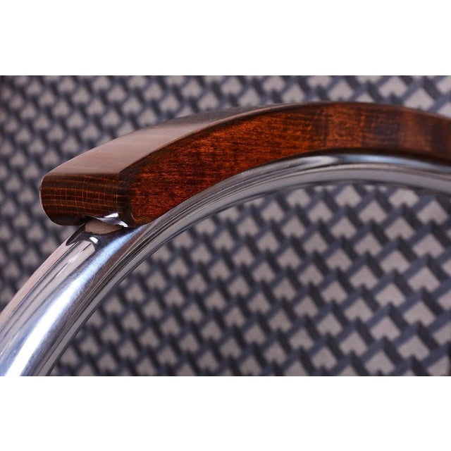 Bauhaus Armchairs in Beech and Chrome from Mücke Melder, Czech, 1930s, Set of 2 For Sale - Image 13 of 17