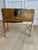Wood 1970s Baker Furniture Cherry Campaign Storage Chest / Trunk on Integrated Brass Stand | Hollywood Regency Accent Cabinet / Side Table For Sale - Image 7 of 12