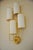 Elevation 4 Wall Sconces in Patinated Gold Metal and White Shades by Aymeric Lefort, Set of 2 For Sale - Image 9 of 18
