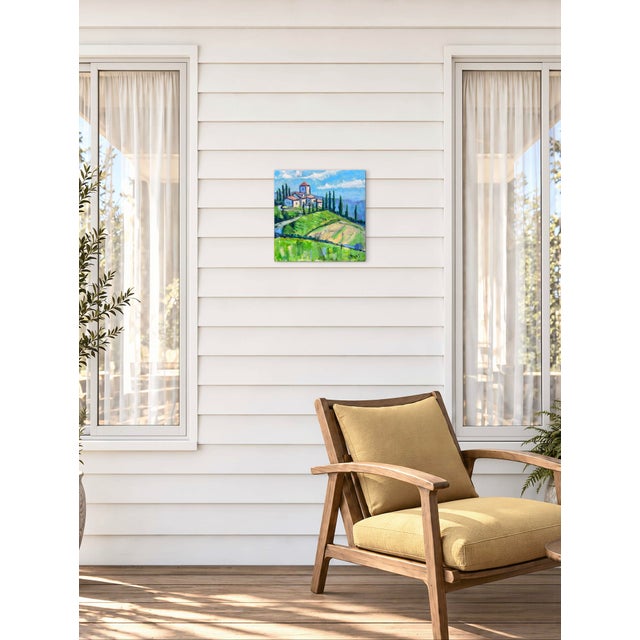 Modern Tuscan Hills - Original Oil Painting Landscape Italy For Sale - Image 3 of 13
