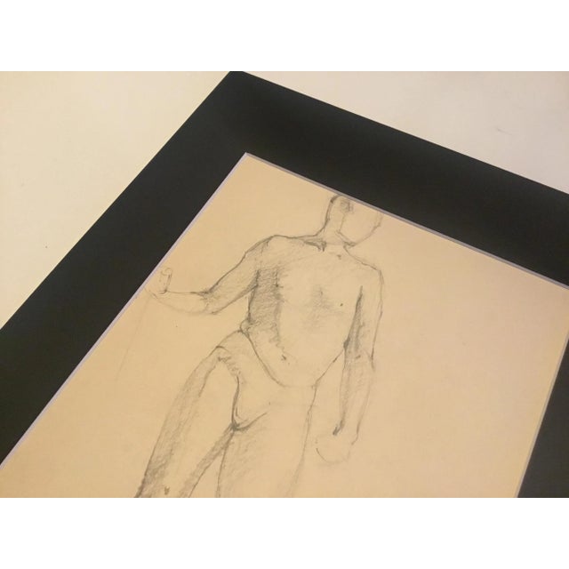 Male Figure Study Sketch Artist: Unknown; From Artist Sketchbook Medium: Graphite / Pencil on Paper ; Matted Era/Year:...