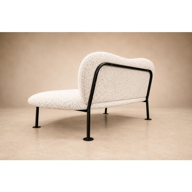 Brazilian Modern Organic Form Loveseat in Iron & Bouclé by Freijó Móveis, Brazil, 1950s For Sale - Image 14 of 18