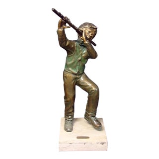 Don Hunt "Paderewski" Boy Bronze Sculpture Hand Signed For Sale