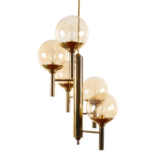 Scandinavian Modern Chandelier by Svend Mejlstrøm for Mejlstrøm Lighting, 1960s For Sale