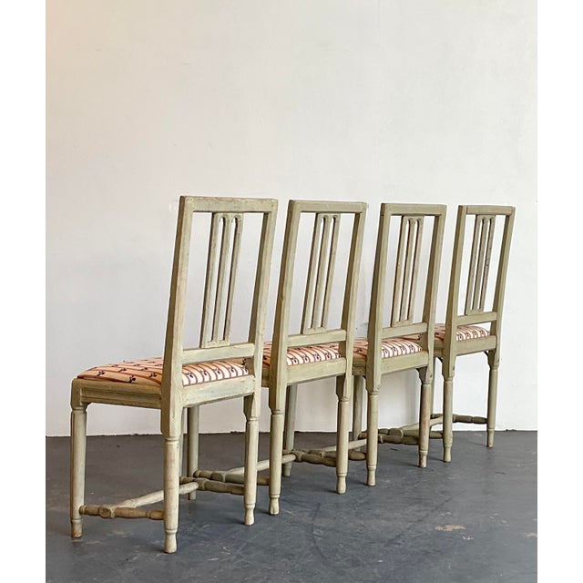 Vintage Rustic Patinated Dining Chairs - Set of 4 For Sale In West Palm - Image 6 of 12