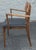Set of 4 Mid Century Broyhill Walnut and Vinyl Seat Upholstered Chairs For Sale - Image 9 of 11