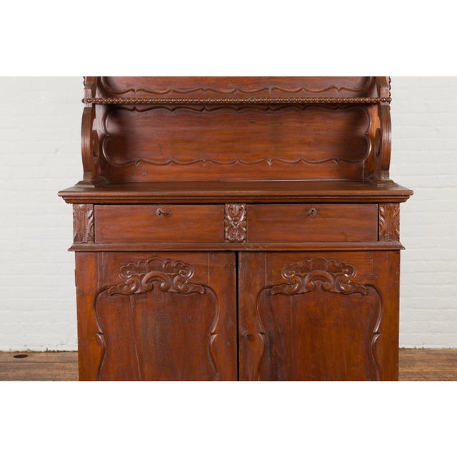 Early 20th Century Indonesian Display Cabinet with Shelves, Drawers and Doors For Sale - Image 11 of 13