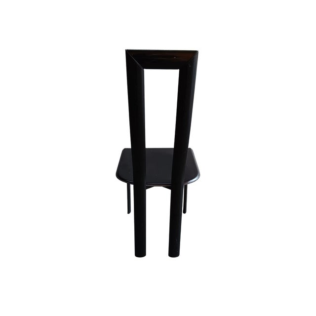 Black Regia Dining Chairs from Ycami, 1980s, Set of 6 For Sale - Image 4 of 8