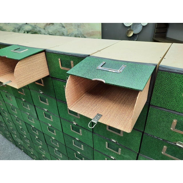 Mid-Century Modern Highboard with File Boxes, 1950s, Set of 91 For Sale - Image 13 of 16