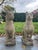 English Late 20th Century Pair of English Style Cast Stone Guardian Dog Statues For Sale - Image 3 of 11