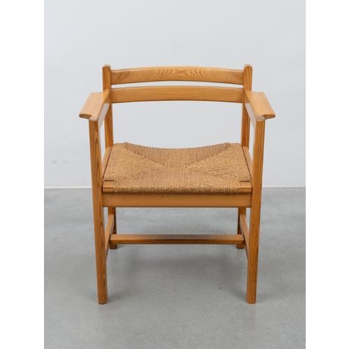 Eight pine and papercord ’Asserbo’ armchairs by Børge Mogensen for AB Karl Andersson & Söner, Sweden. The paper cord seat...