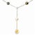 Art Deco 18K White Gold Diamond Gemstone Tahitian Pearl Pendant Necklace Estate For Sale - Image 3 of 3