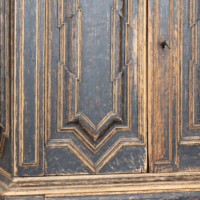 18th Century Black Baroque Swedish Cabinet For Sale - Image 9 of 15