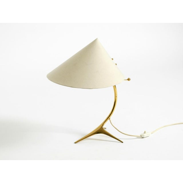 Mid-Century Modern Large Mid-Century Modern Brass Crows Foot Table Lamp from Kalmar, 1950s For Sale - Image 3 of 18