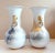 Japanese Kutani porcelain gilt, beast handled vase pair, Kutani mark at the base. Finely painted hermitage with cherry...