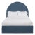 Poppy King Bedframe, Navy Linen For Sale
