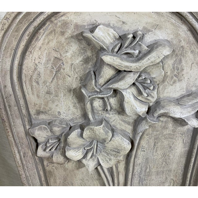 1980s Carved Gray Wall ‏Hangings - a Pair For Sale - Image 10 of 12