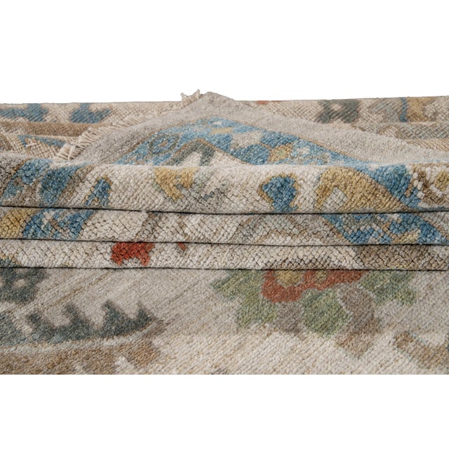 Modern Sultanabad Wool Rug For Sale - Image 9 of 11