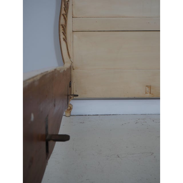 Pair Antique French Painted Mahogany Twin Beds W. Cherubs For Sale - Image 10 of 18