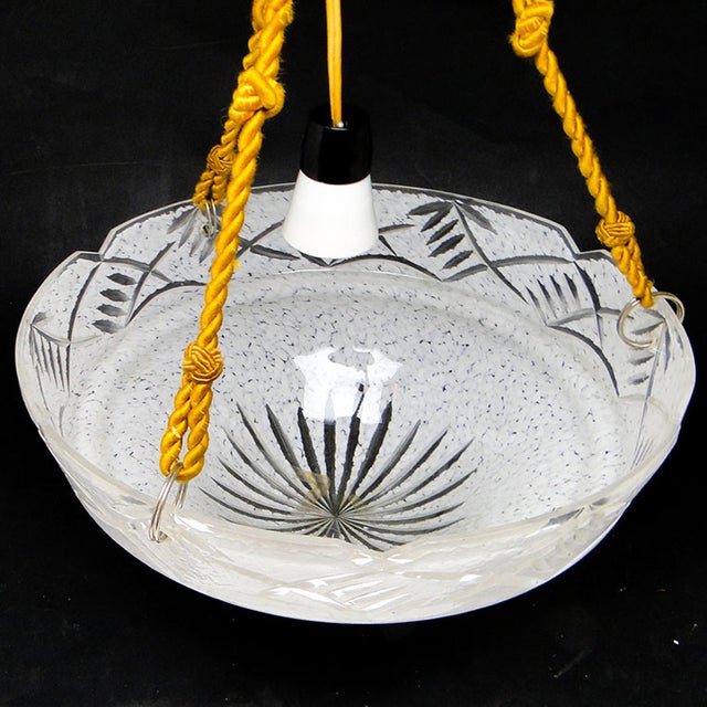 Art Deco Ample Lamp, Poland, 1950s For Sale - Image 3 of 15