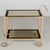 Italian Brass Bar Cart With Smoked Glass Shelves 1970s For Sale In Orlando - Image 6 of 10