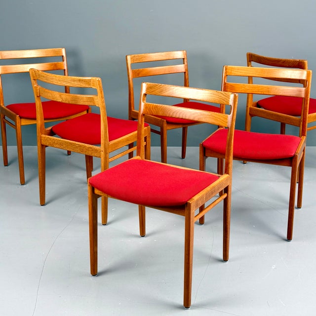 Henry Rosengren Hansen Vintage Teak Chairs by Henry Rosengren Hansen, 1960s, Set of 6 For Sale - Image 4 of 11