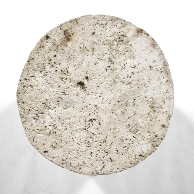 Faux Fossilized Stone Table For Sale - Image 4 of 9