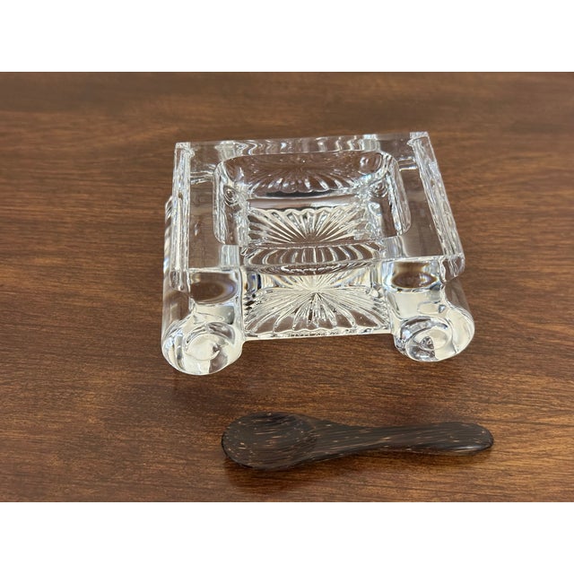 1990s 1990s William Yeoward June Crystal Salt Cellar With Wooden Spoon For Sale - Image 5 of 15