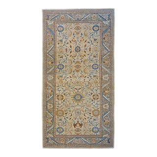 Turkish Sultanabad Wool 13x20 Ivory, Blue, & Gold Handmade Area Rug #1141140 For Sale