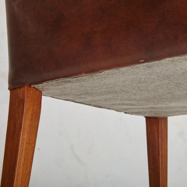 Dutch Armchair in Brown Sheepskin Leather, 1970s For Sale - Image 11 of 11